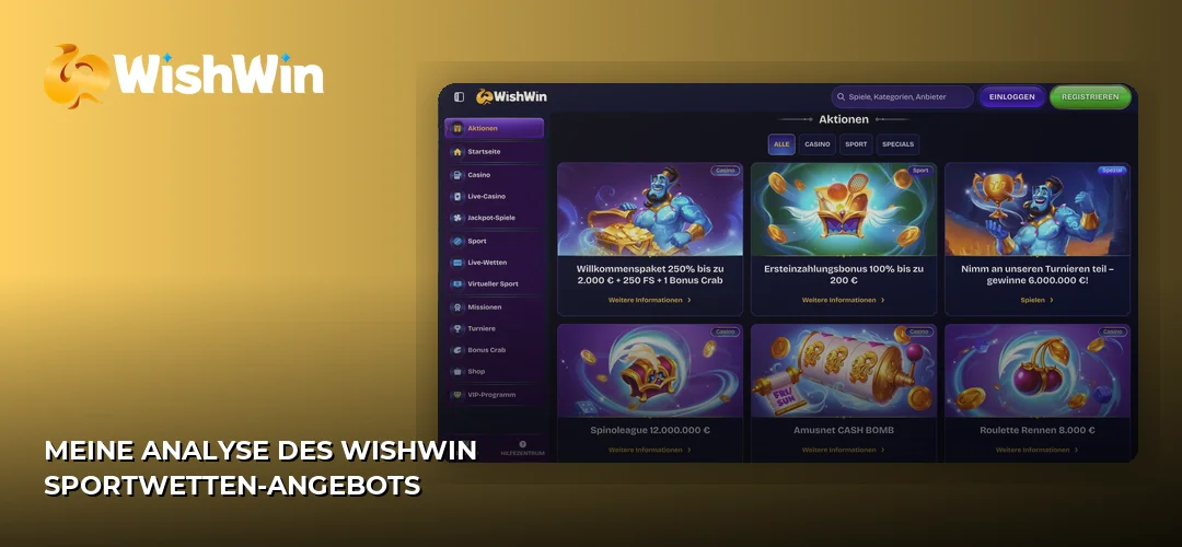 Meine Analyse des WishWin Sportwetten-Angebots