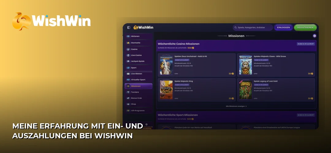 Meine Erfahrung mit Ein- und Auszahlungen bei WishWin