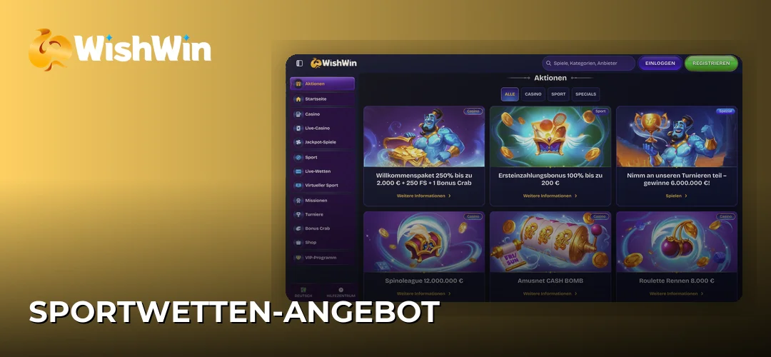 Sportwetten-Angebot